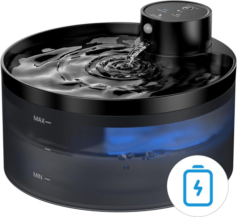 Fuente para Gatos sin Cable: 3.2L Bebedero Gatos Automatico - Fuente Gatos con Sensor de Movimiento - 4200mAh Fuente de Agua para Gatos Recargable con Batería - Dispensador Agua Gatos Inalambrico
