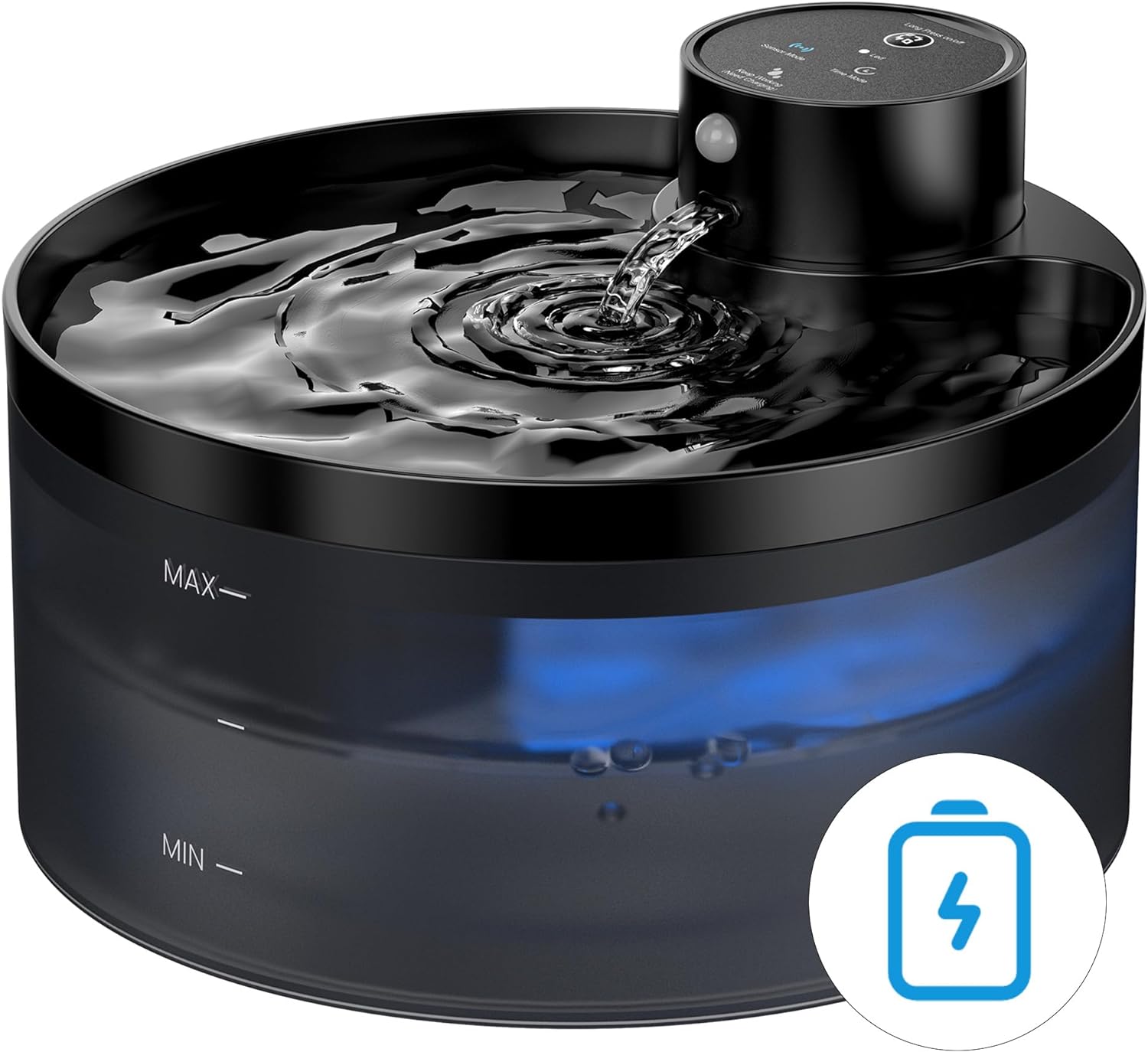 Fuente para Gatos sin Cable: 3.2L Bebedero Gatos Automatico - Fuente Gatos con Sensor de Movimiento - 4200mAh Fuente de Agua para Gatos Recargable con Batería - Dispensador Agua Gatos Inalambrico