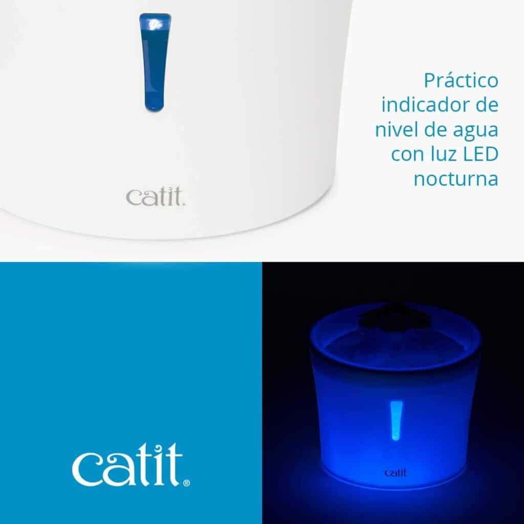 🐱💧 Reseña Completa: Fuente para Gatos Catit 43747W con Luz LED