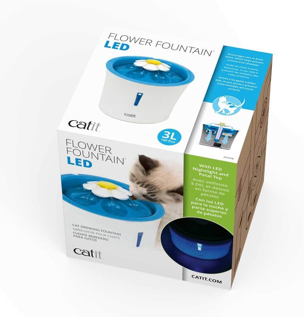 🐱💧 Reseña Completa: Fuente para Gatos Catit 43747W con Luz LED